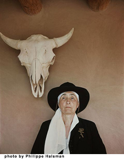 Georgia O'Keeffe photographed by Philippe Halsman